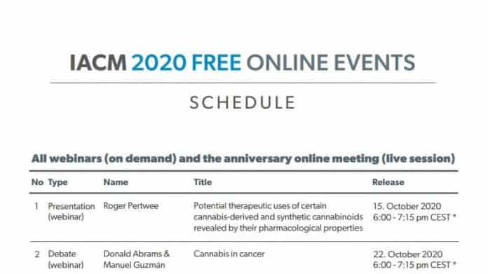 webinars International Association for Cannabinoid Medicines (IACM)